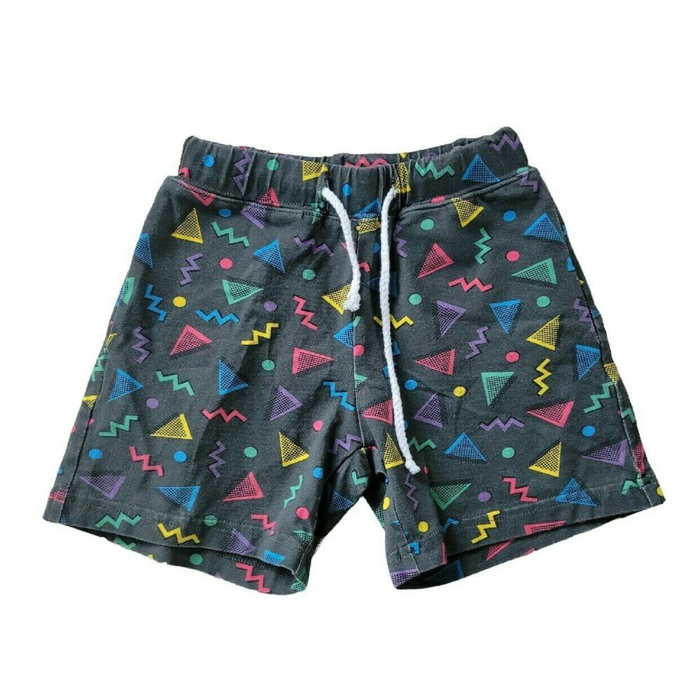 Claire Bella 80's Print Black Shorts